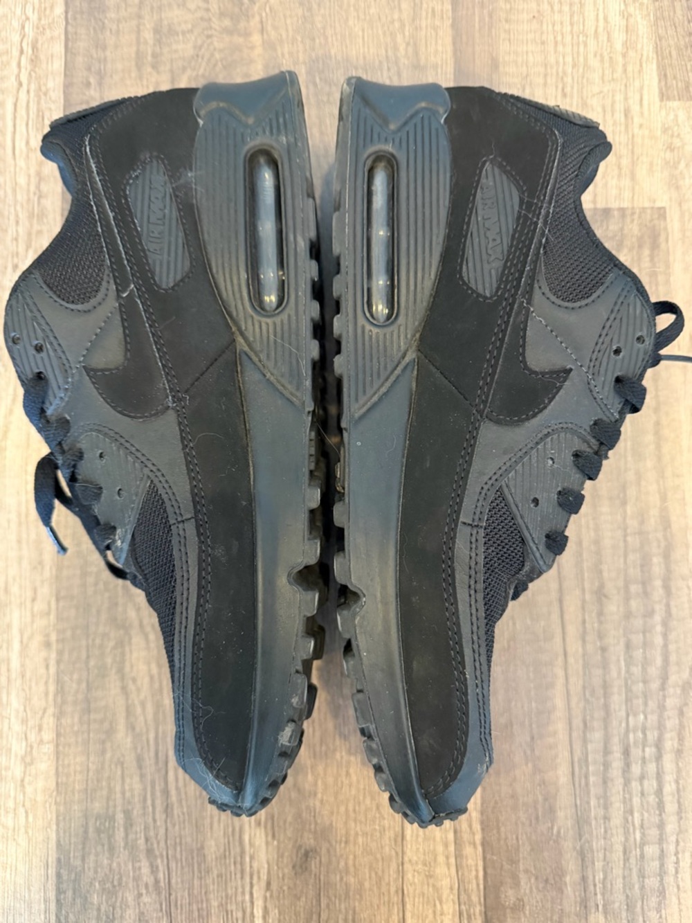 Men's Nike Air Black Athletic Sneakers - Classic Casual Trainer Mens 11 - Picture 6 of 8